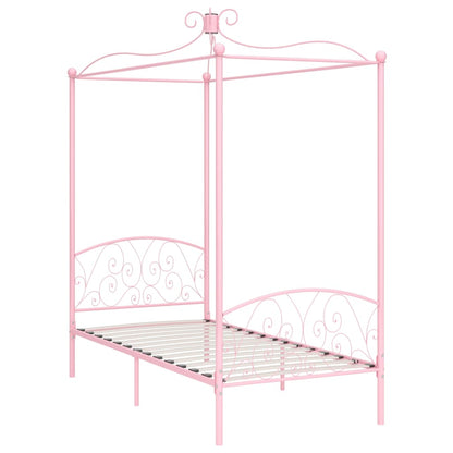 Himmelbett-Gestell Rosa Metall 90 x 200 cm