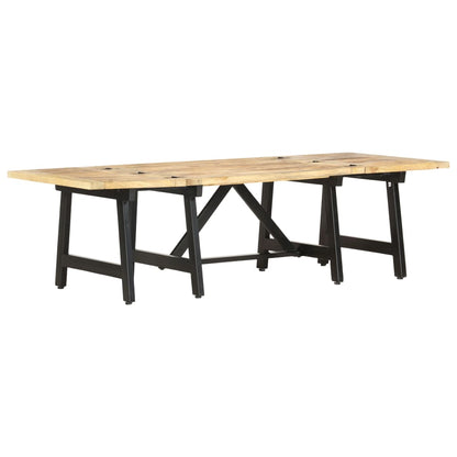 Extendable coffee table 160 x 70 x 45 cm solid mango wood