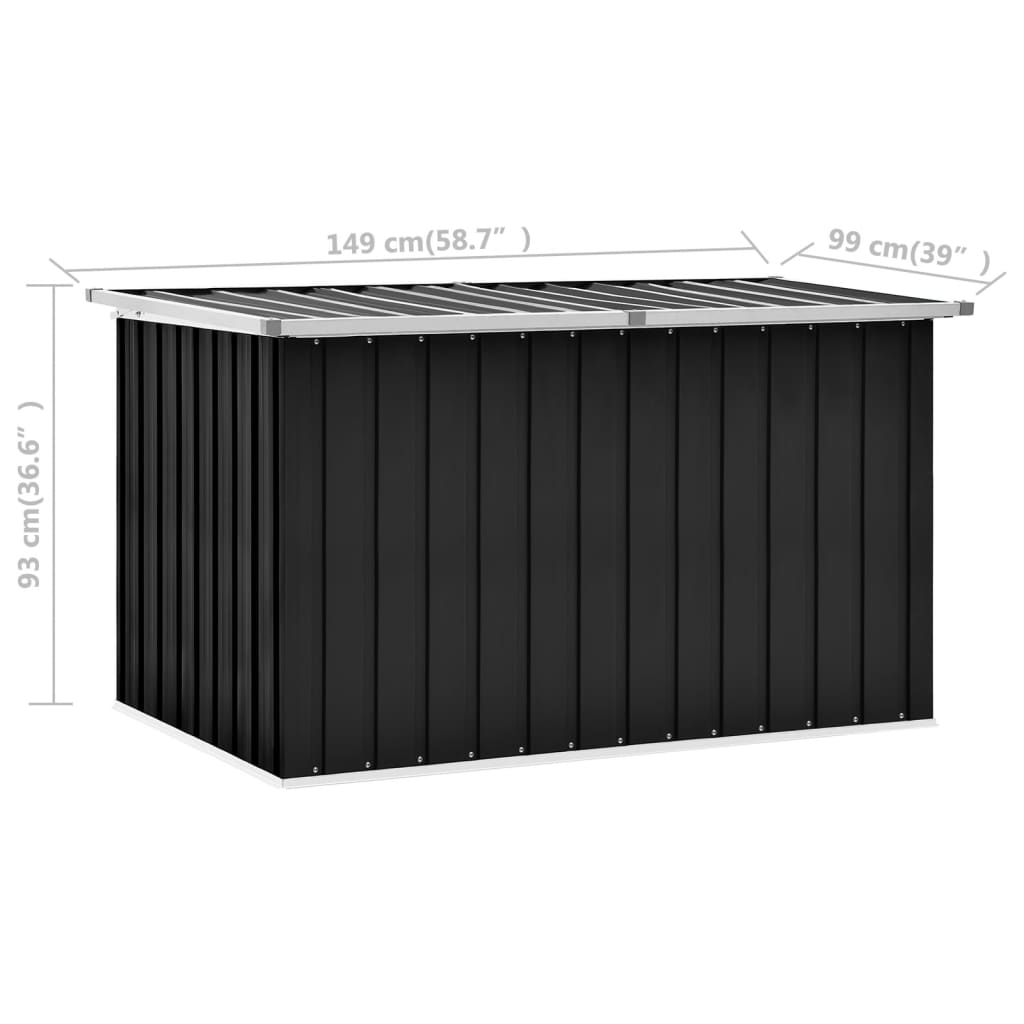 Garden box anthracite 149x99x93 cm