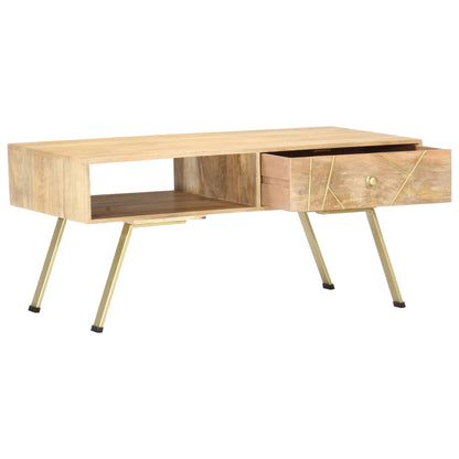 Couchtisch 95x50x42 cm Massivholz Mango