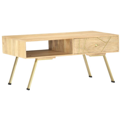 Couchtisch 95x50x42 cm Massivholz Mango