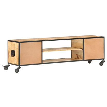 TV-Schrank 130x30x39 cm Massivholz Mango