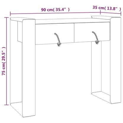 Console table 90x35x75 cm solid teak wood