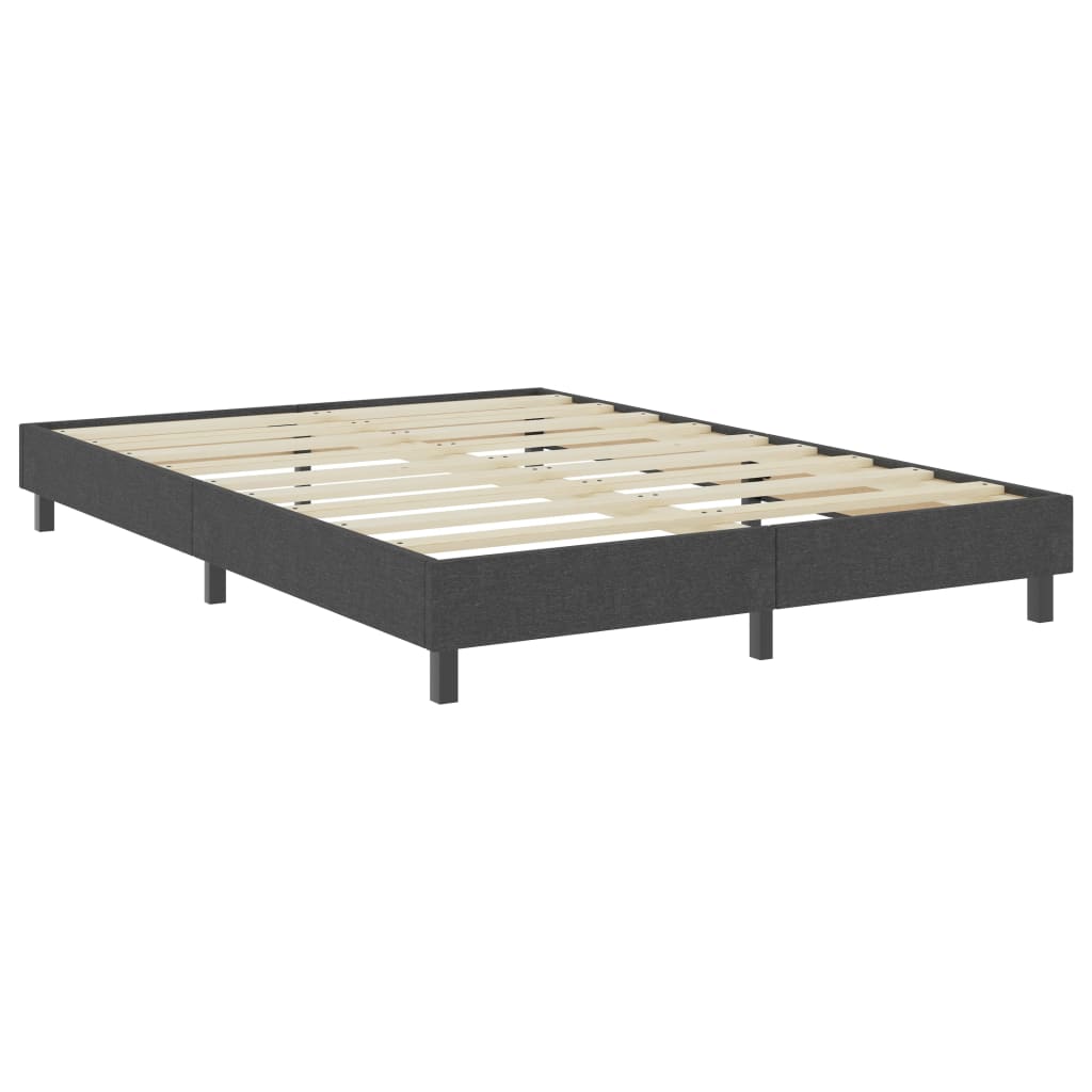 Boxspring-Bettgestell Grau Stoff 160x200 cm