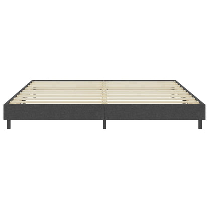 Boxspring-Bettgestell Grau Stoff 200x200 cm