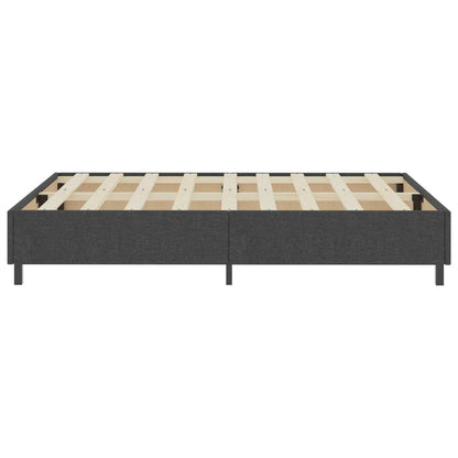 Boxspring-Bettgestell Grau Stoff 160x200 cm