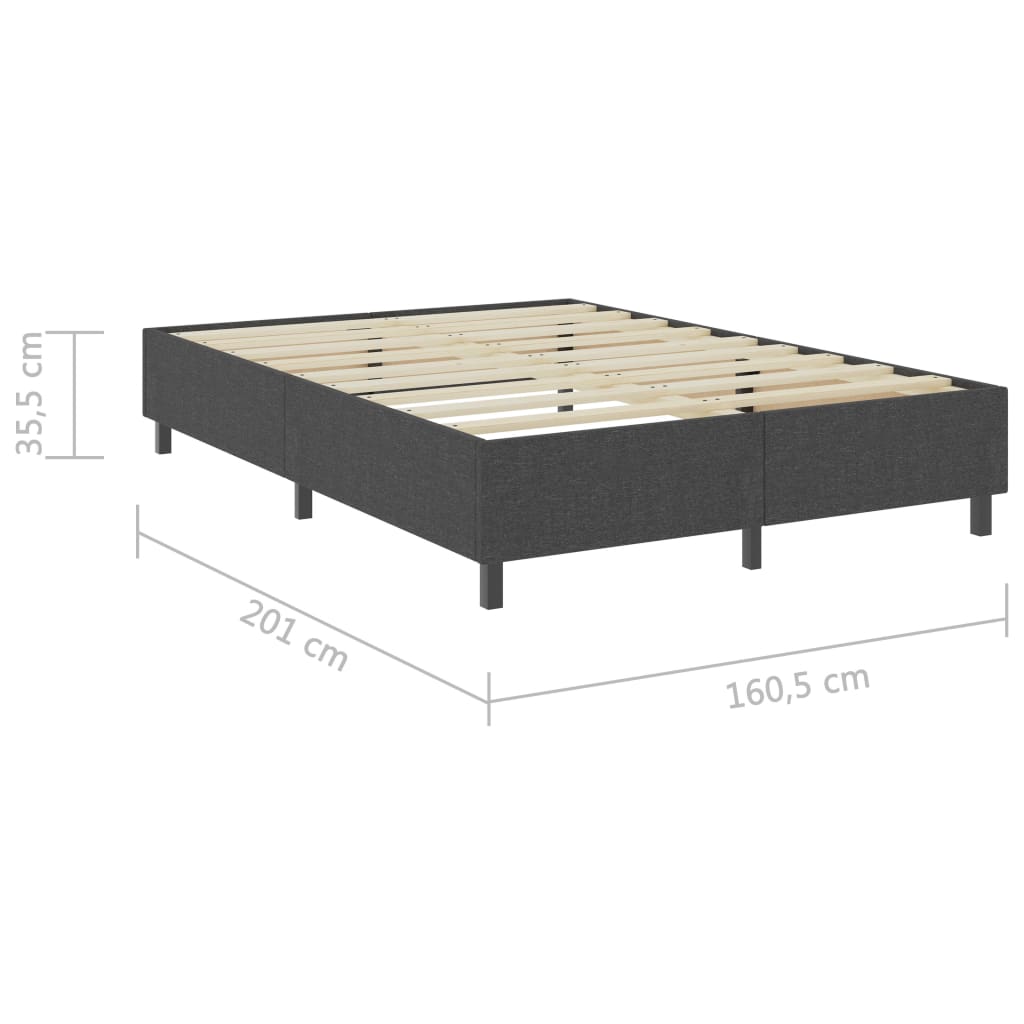 Boxspring-Bettgestell Grau Stoff 160x200 cm