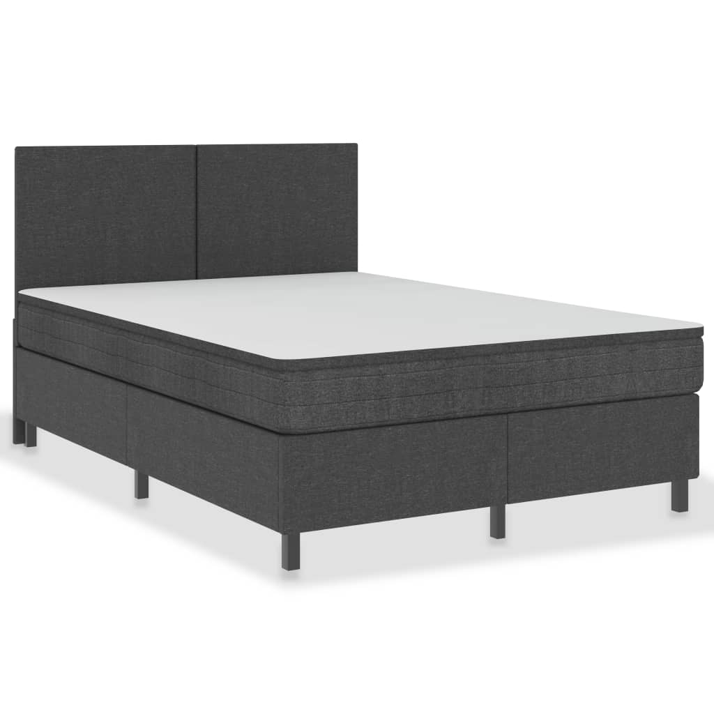 Boxspring-Bettgestell Grau Stoff 180x200 cm