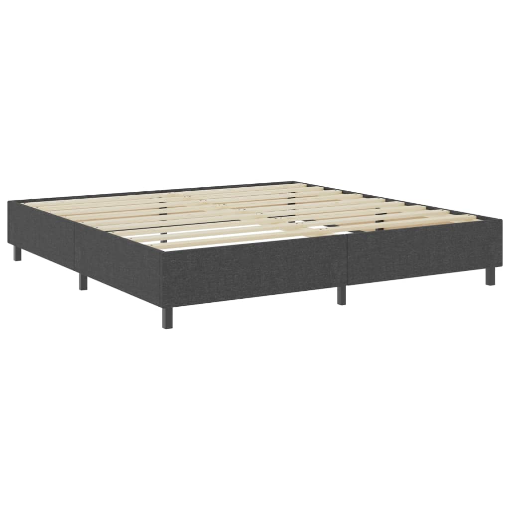 Boxspring-Bettgestell Grau Stoff 200x200 cm