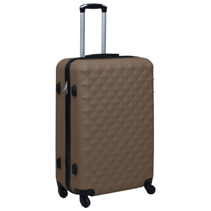 Hard shell trolley set 3 pcs. Brown ABS