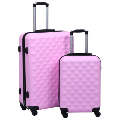 Hard shell trolley set 2 pcs. Pink ABS