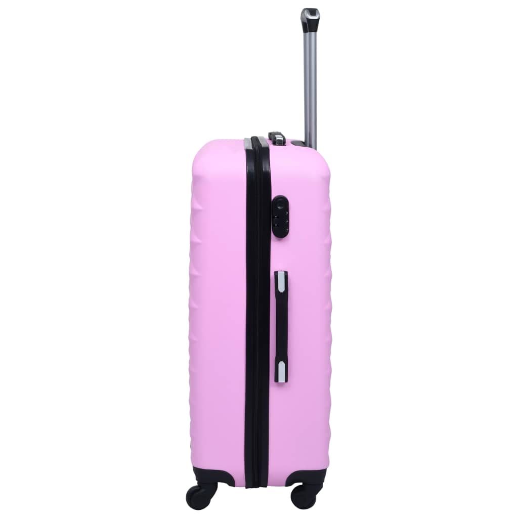 Hard shell trolley set 2 pcs. Pink ABS