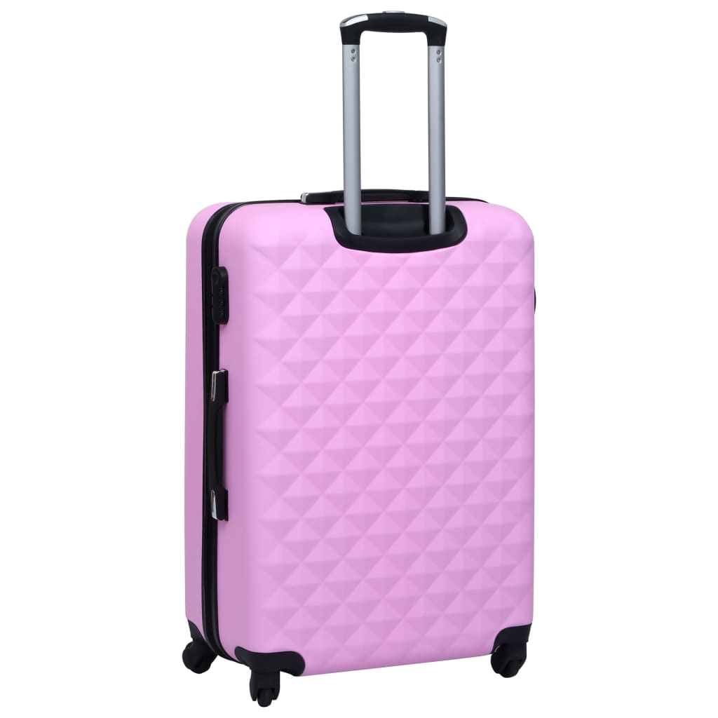 Hard shell trolley set 2 pcs. Pink ABS