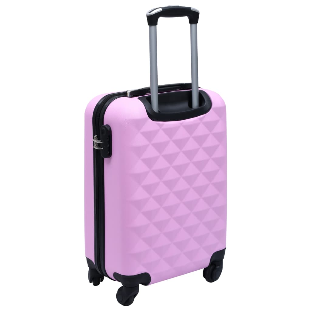 Hard shell trolley set 2 pcs. Pink ABS