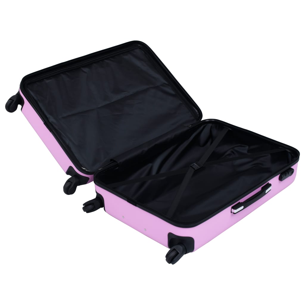 Hard shell trolley set 2 pcs. Pink ABS