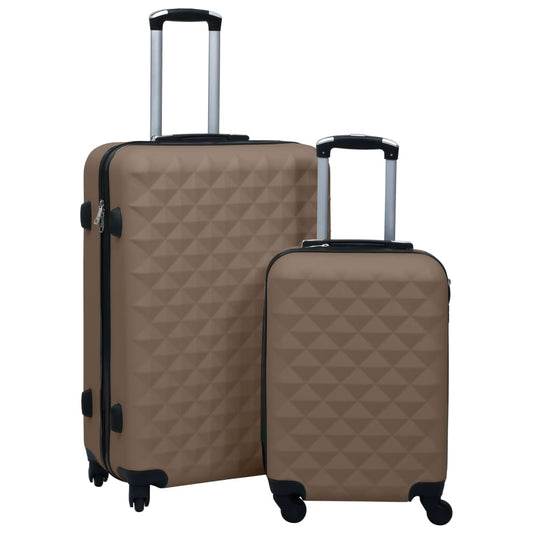 Hard shell trolley set 2 pcs. Brown ABS