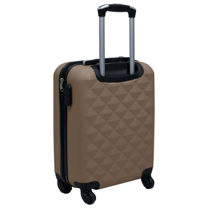 Hard shell trolley set 2 pcs. Brown ABS