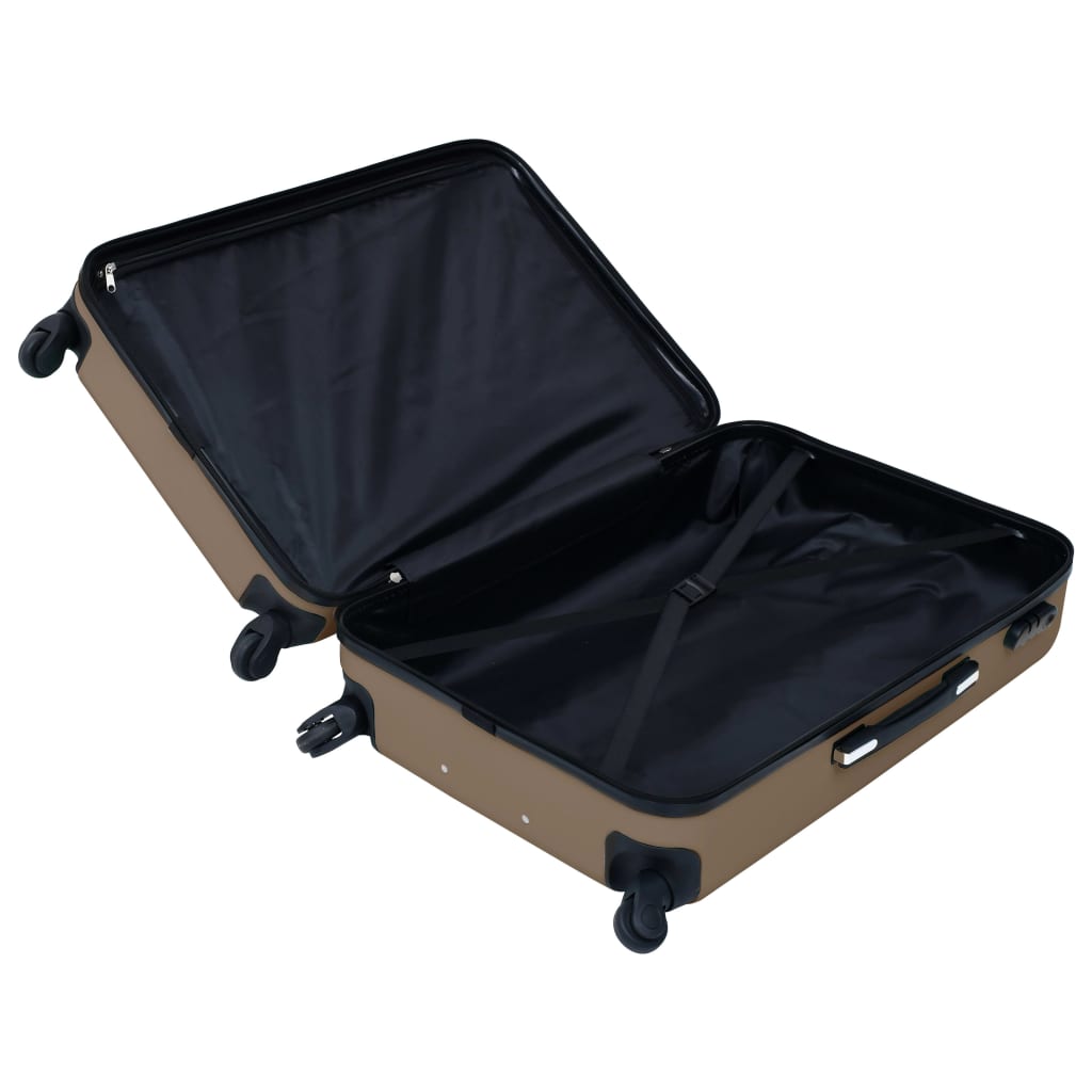 Hard shell trolley set 2 pcs. Brown ABS