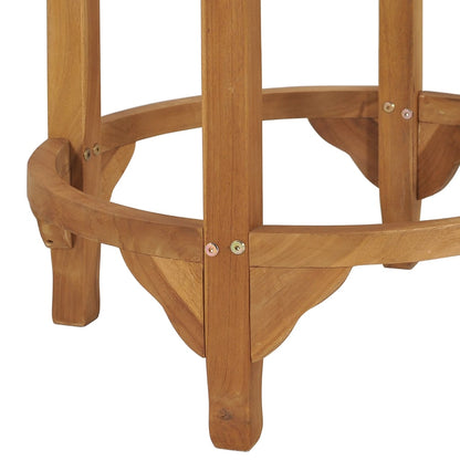 Bartisch Ø 60 cm Massivholz Teak