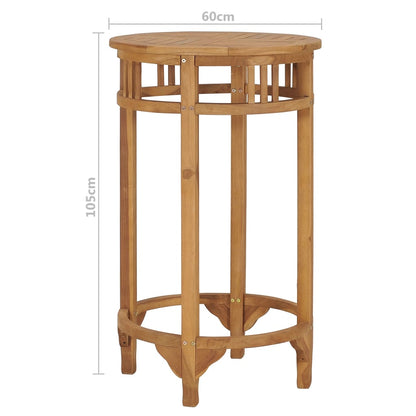 Bartisch Ø 60 cm Massivholz Teak