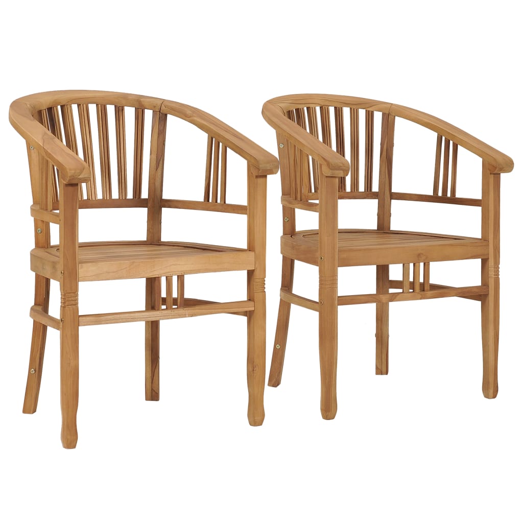 Garden chairs 2 pcs. Solid teak wood