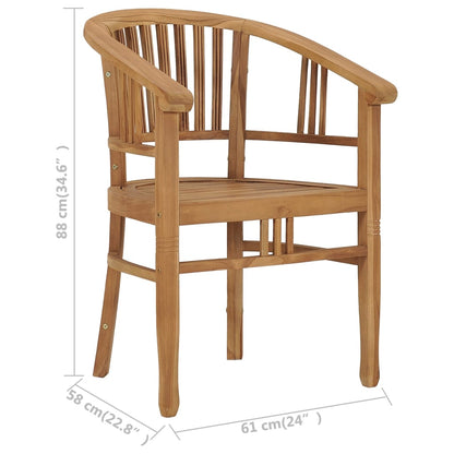 Garden chairs 2 pcs. Solid teak wood