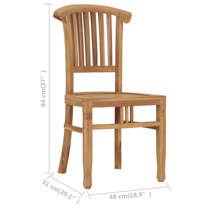 Garden chairs 2 pcs. Solid teak wood