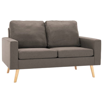 2-seater sofa taupe fabric