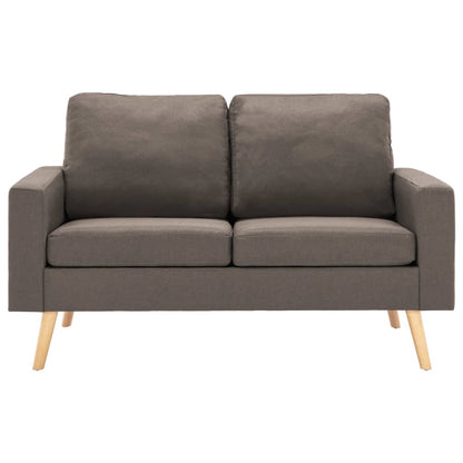 2-seater sofa taupe fabric