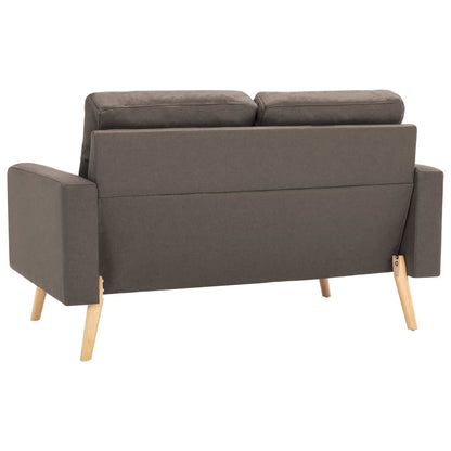 2-seater sofa taupe fabric