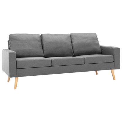 3-Sitzer-Sofa Hellgrau Stoff