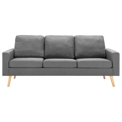 3-Sitzer-Sofa Hellgrau Stoff