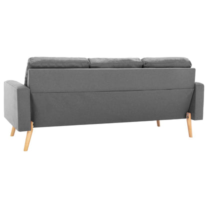 3-Sitzer-Sofa Hellgrau Stoff