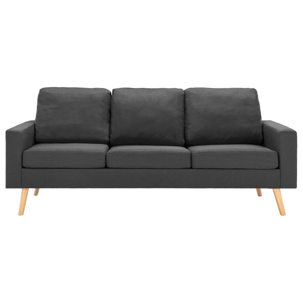 3-seater sofa dark grey fabric