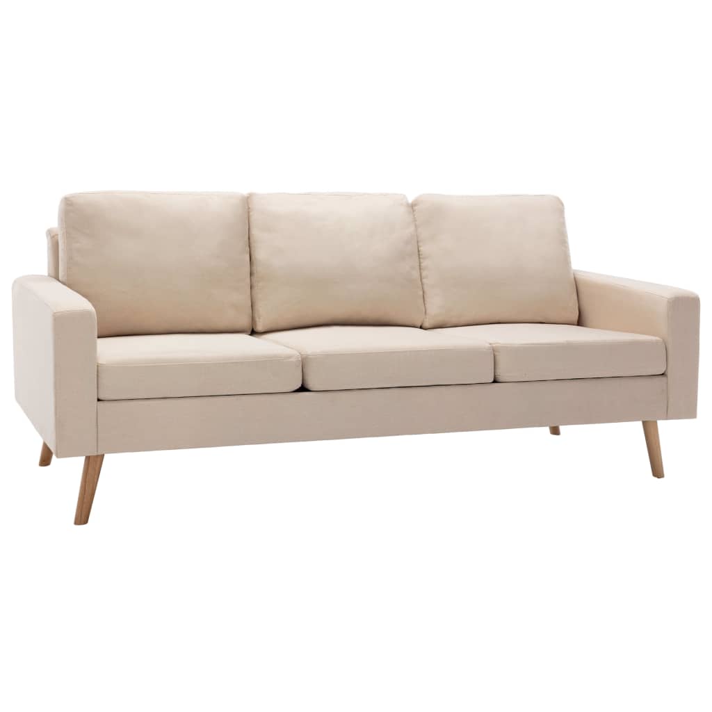 3-Sitzer-Sofa Creme Stoff