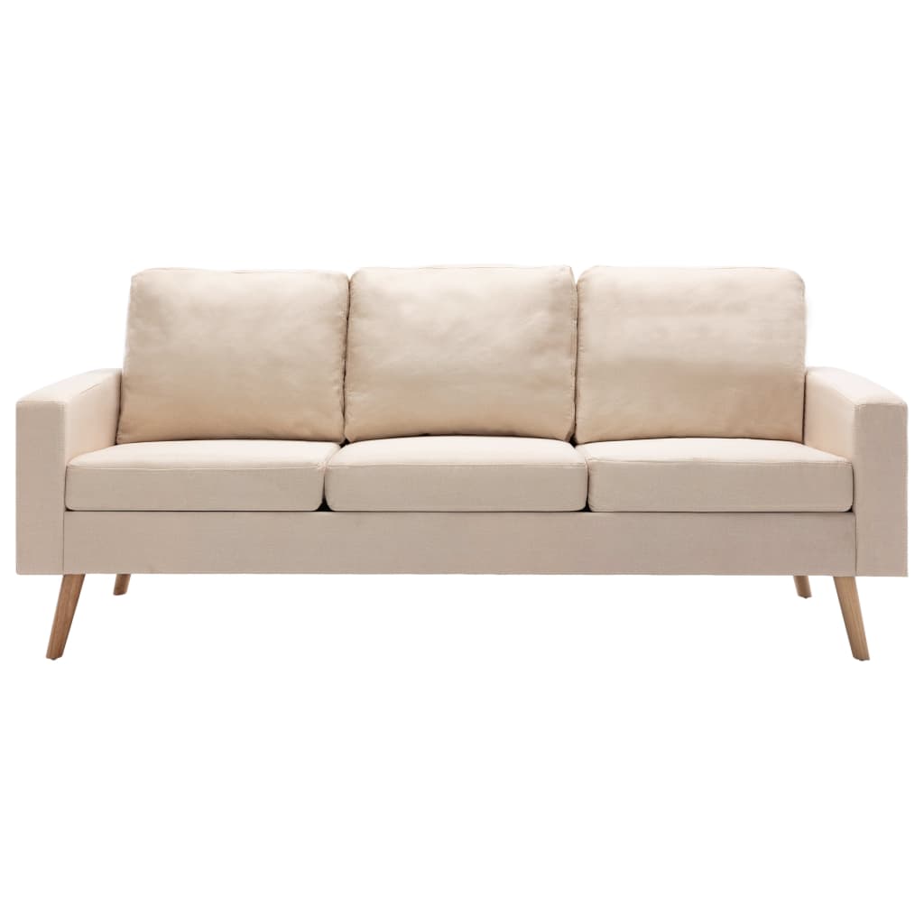 3-Sitzer-Sofa Creme Stoff