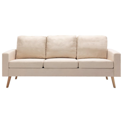 3-Sitzer-Sofa Creme Stoff