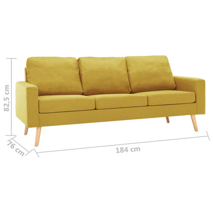 3-Sitzer-Sofa Gelb Stoff