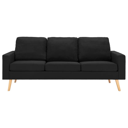 3-seater sofa black fabric