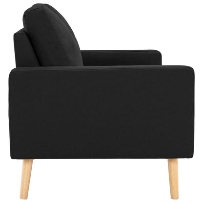 3-seater sofa black fabric