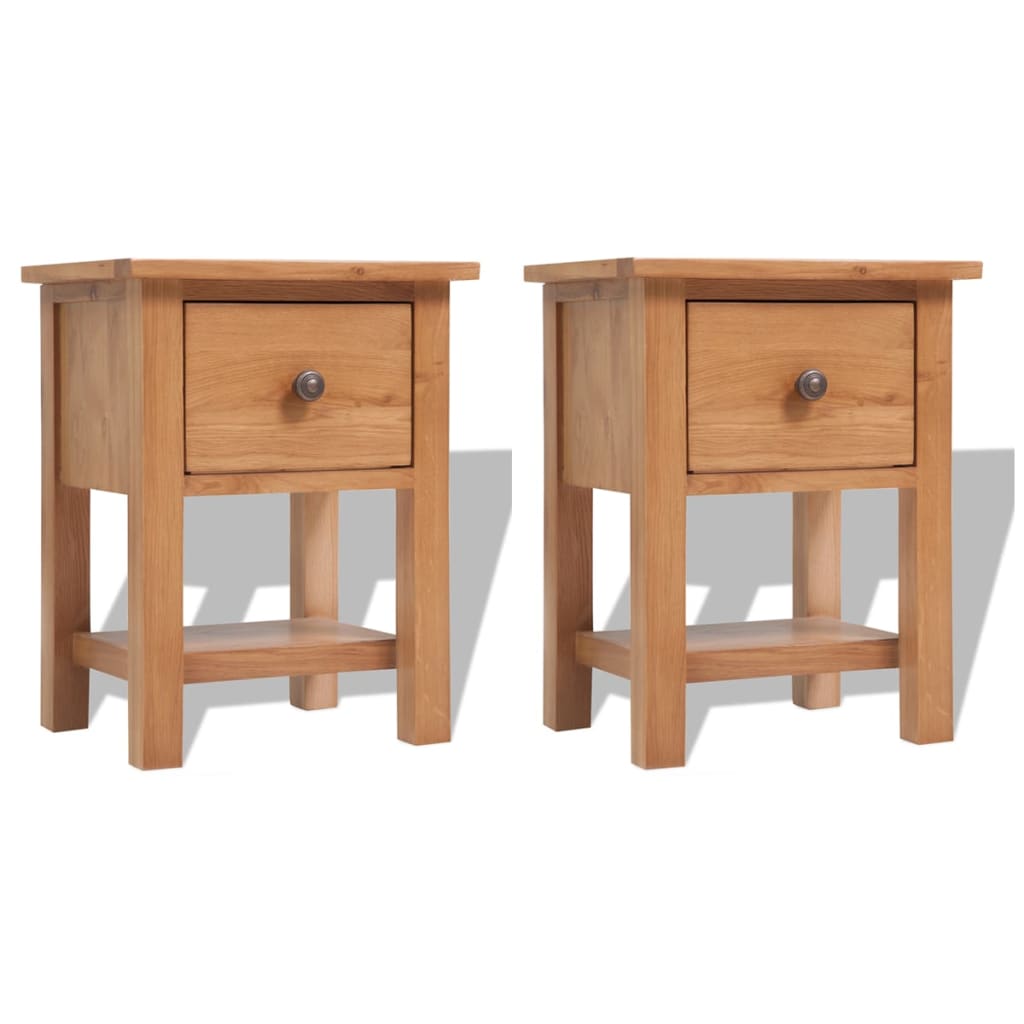 Bedside tables 2 pcs. 36x30x47 cm solid oak