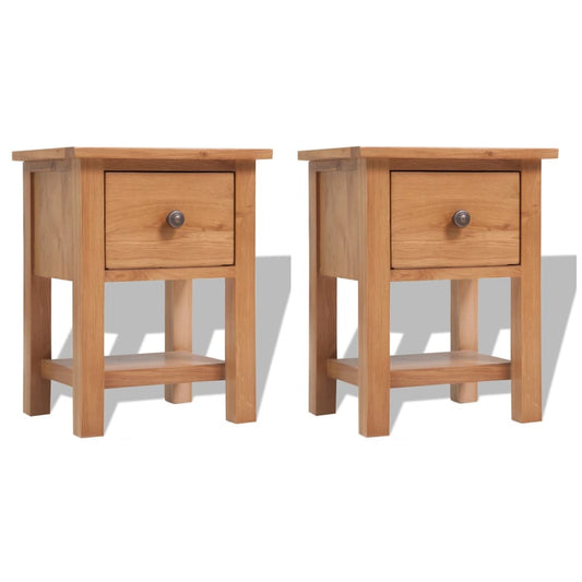 Bedside tables 2 pcs. 36x30x47 cm solid oak