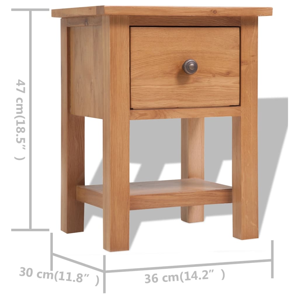 Bedside tables 2 pcs. 36x30x47 cm solid oak