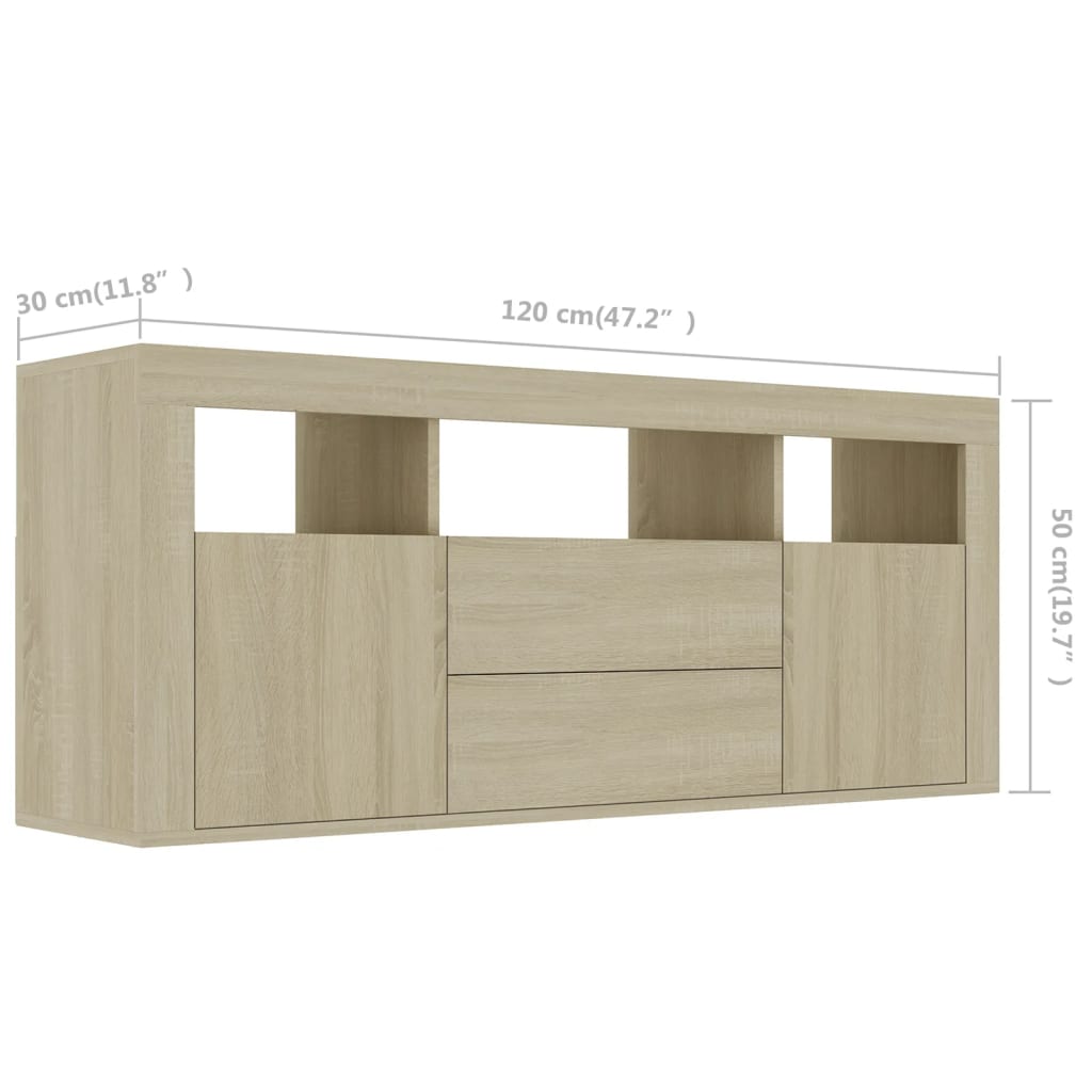 TV-Schrank Sonoma-Eiche 120x30x50 cm Holzwerkstoff