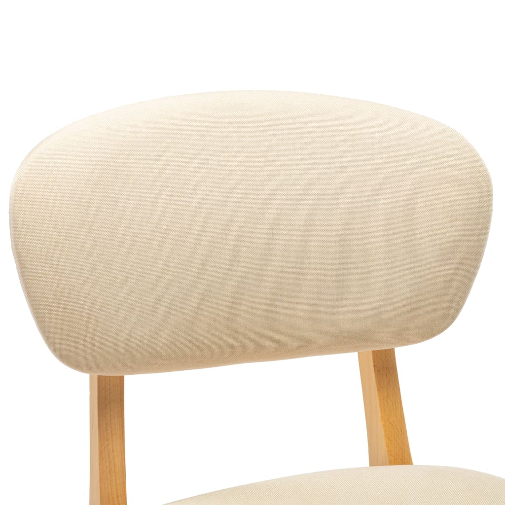 Barhocker 2 Stk. Creme Stoff