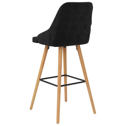 Barhocker 2 Stk. Schwarz Samt