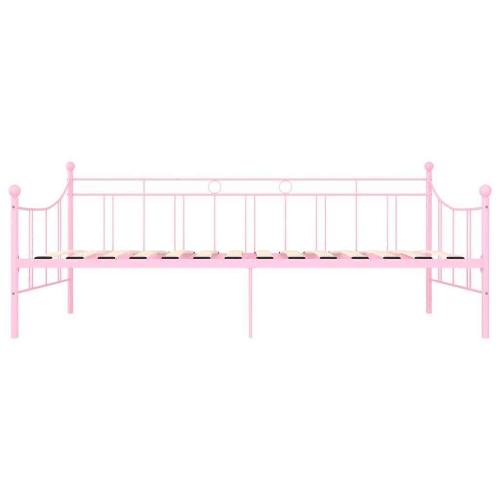 Tagesbett-Rahmen Rosa Metall 90×200 cm