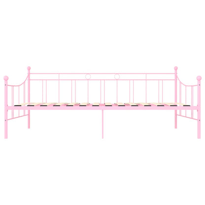 Tagesbett-Rahmen Rosa Metall 90×200 cm