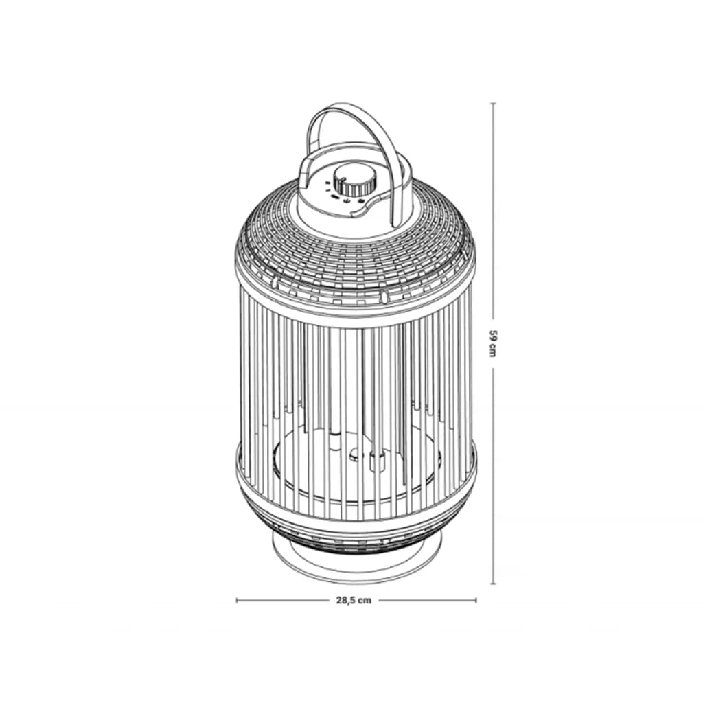 Sunred Tischheizstrahler Indox 1200 W Halogen Schwarz