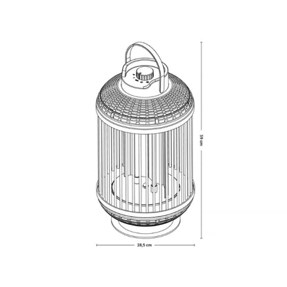 Sunred Tischheizstrahler Indox 1200 W Halogen Schwarz